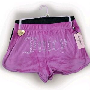 Juicy Couture Boy Shorts Velour Velvet Stretch Loungewear Y2K  Size M